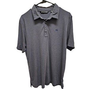 Travis Mathew Gray Polka Dot Performance Polo